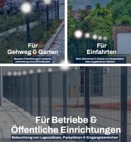 Pfostenleuchte 6060 LED Solar Zaunleuchte 3